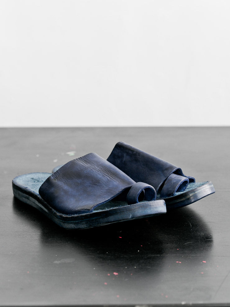 DIMISSIANOS&MILLER<br> Women's wedge sole thong sandals DYED HORSE / BLUE