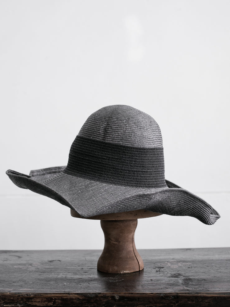 HORISAKI<br> SHVBK015 Sisal Straw Expandable Hat GRAY / ONE SIZE