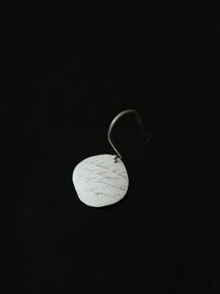 UMA WANG × DETAJ<br> LUNA SILVER EARRING / WHITE