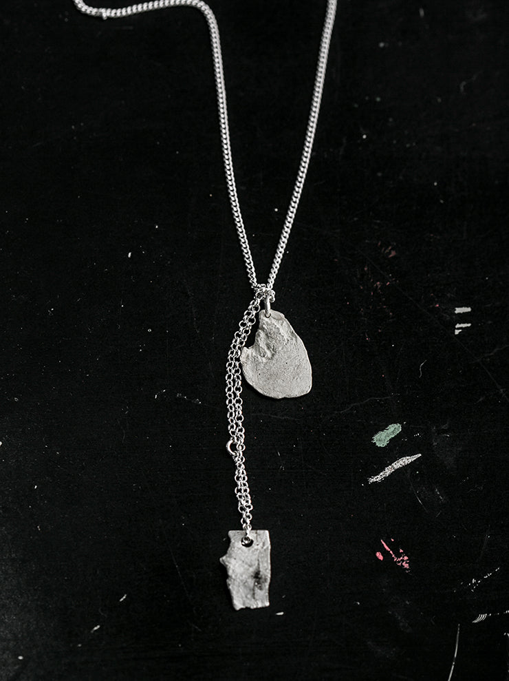UMA WANG × DETAJ<br> TOUHEN SILVER NECKLACE / WHITE