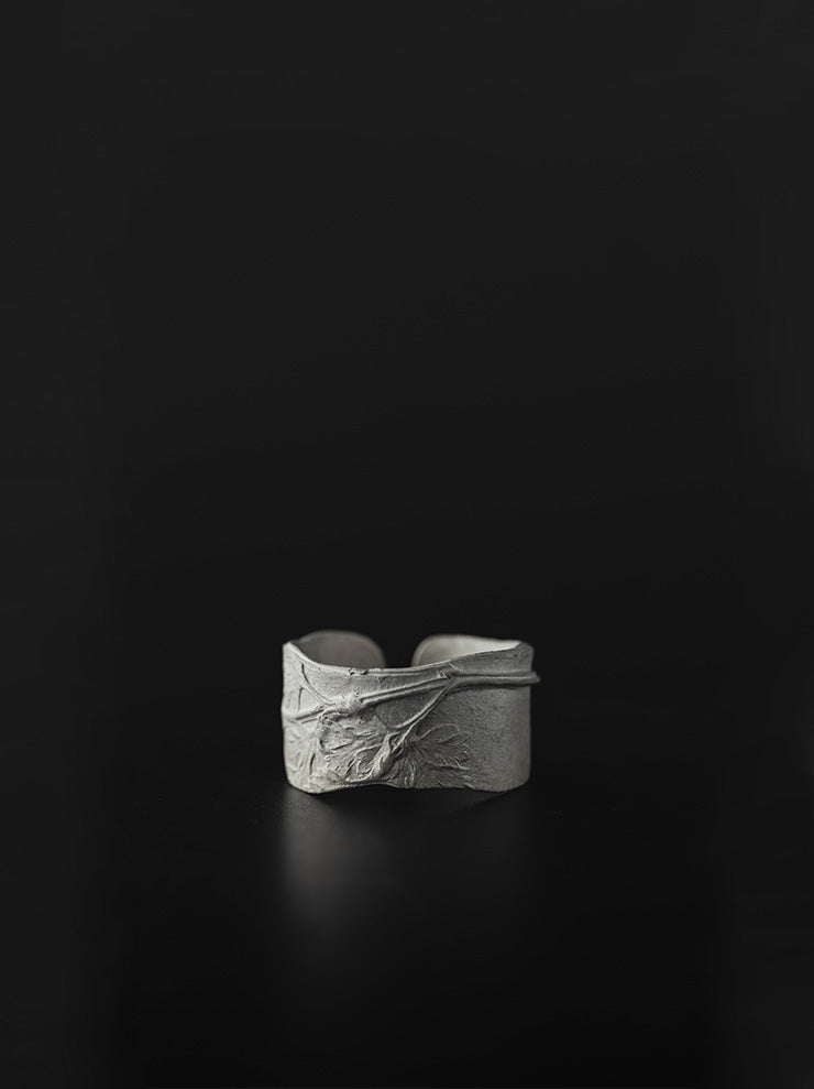 UMA WANG × DETAJ<br> HERB SILVER RING / CHERVIL / WHITE