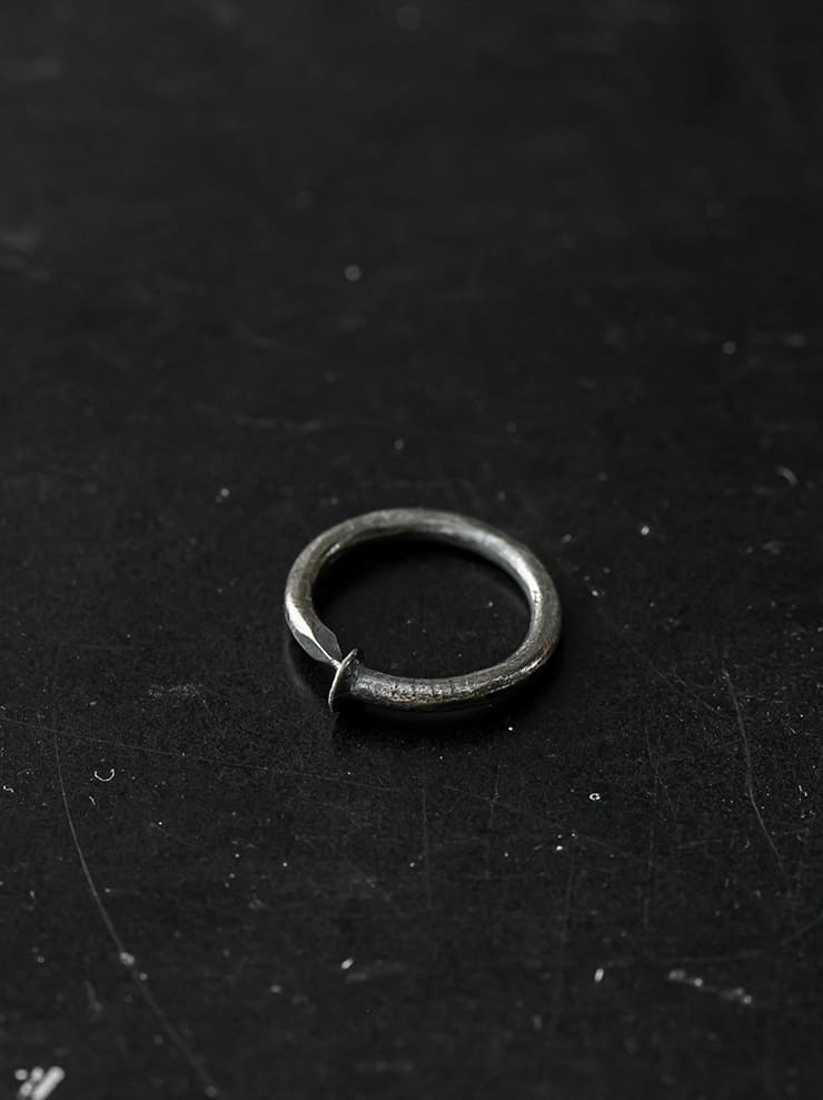 GUIDI<br> Silver spiral ring G-SPR1