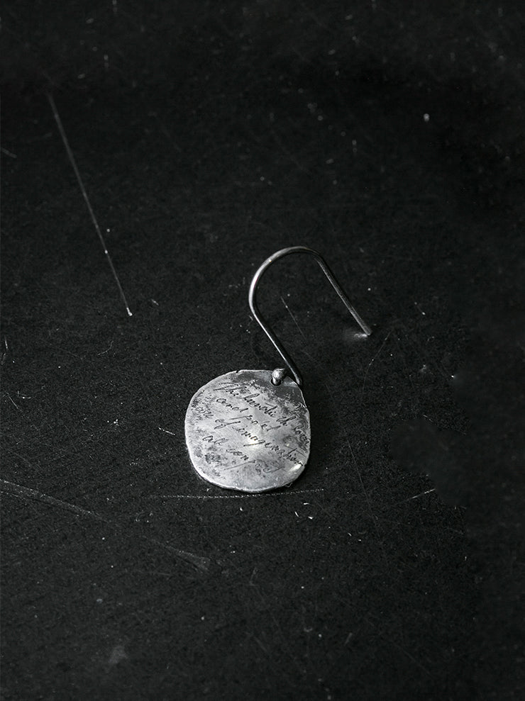 UMA WANG × DETAJ<br> LUNA SILVER EARRING / OXY-DYE