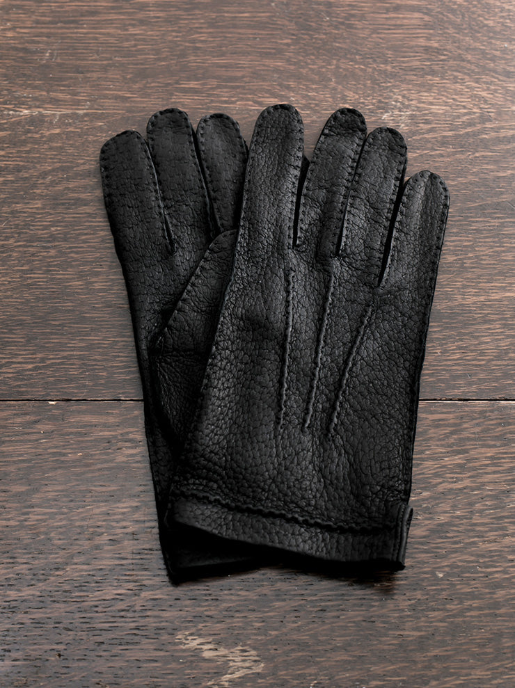 EMATYTE<br />ユニセックスペッカリーレザーグローブ BLACK
