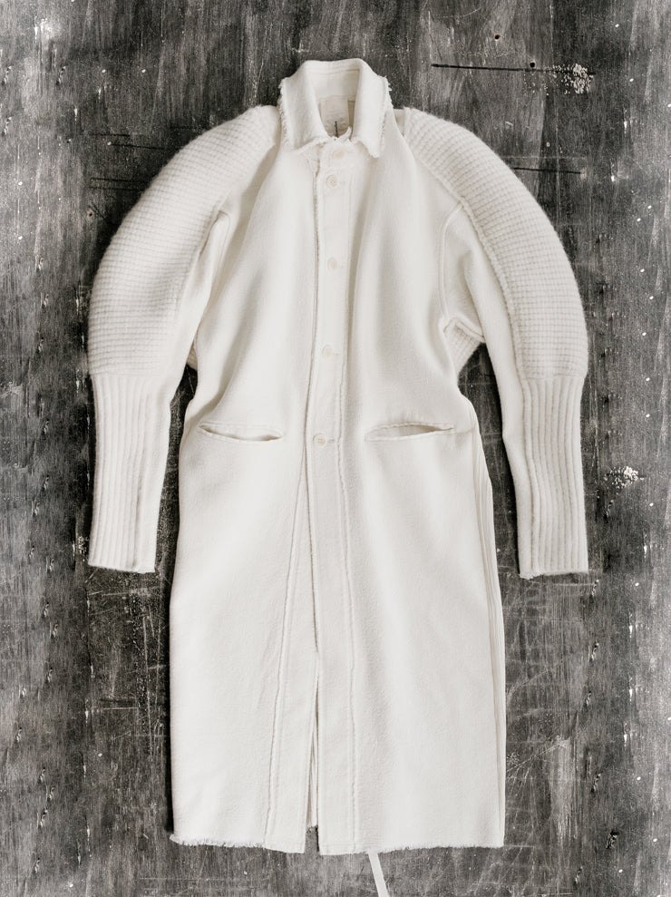 Phaédo<br> long coat WHITE