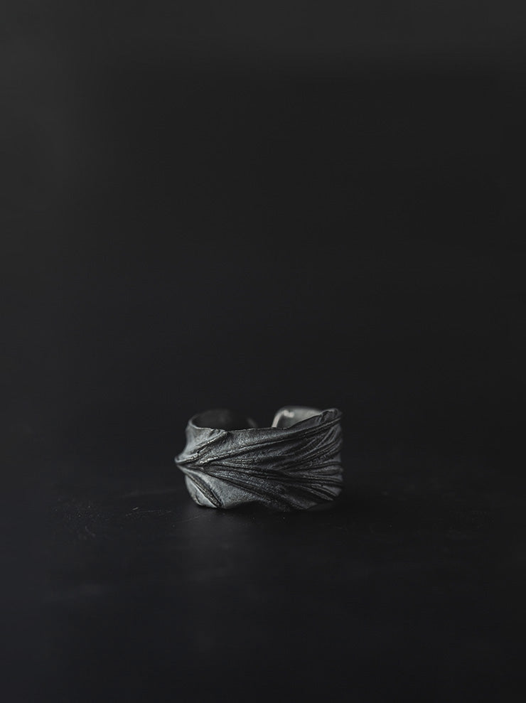 UMA WANG × DETAJ<br> HERB SILVER RING / ROSEMARY / BLACK