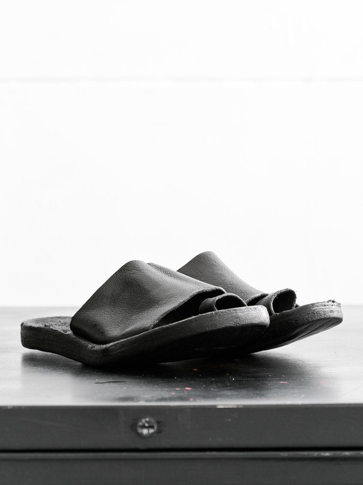 DIMISSIANOS&MILLER<br> Women's wedge sole thong sandals BUFFALO / BLACK