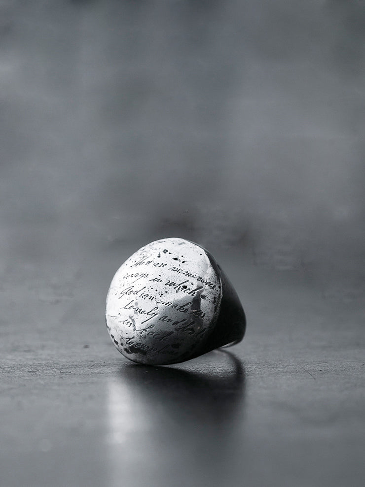UMA WANG × DETAJ<br> LUNA SILVER RING / OXY-DYE