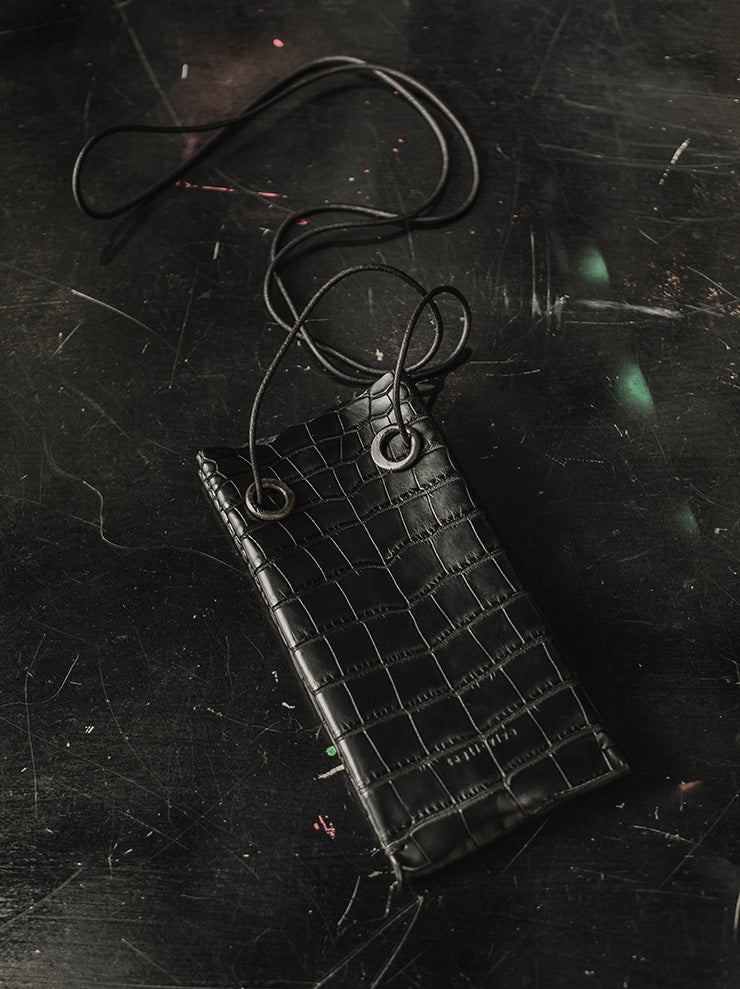 tagliovivo<br> Phone case / CROCODILE / BLACK