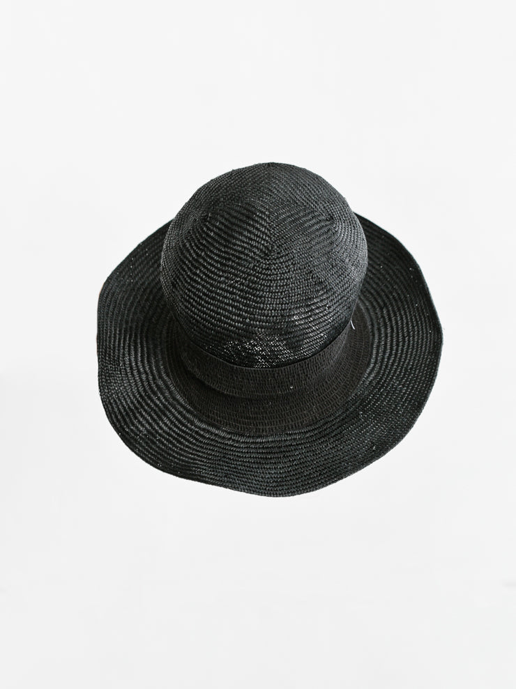 HORISAKI<br> SHMI005 Sisal Straw Hat BLACK