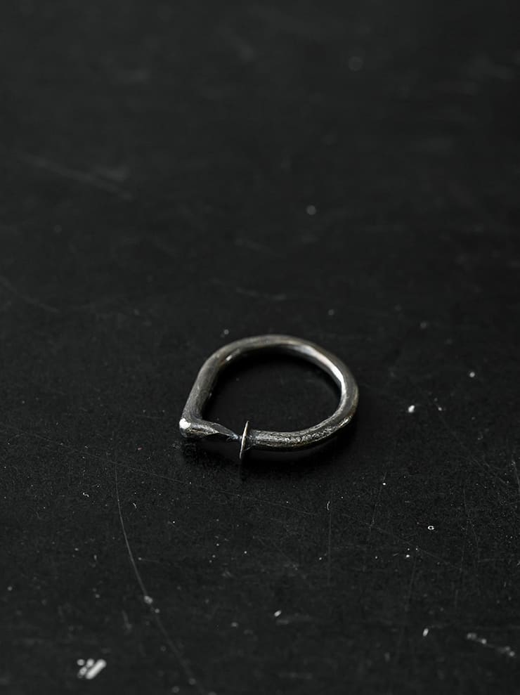 GUIDI<br> Silver spiral ring G-SPR2
