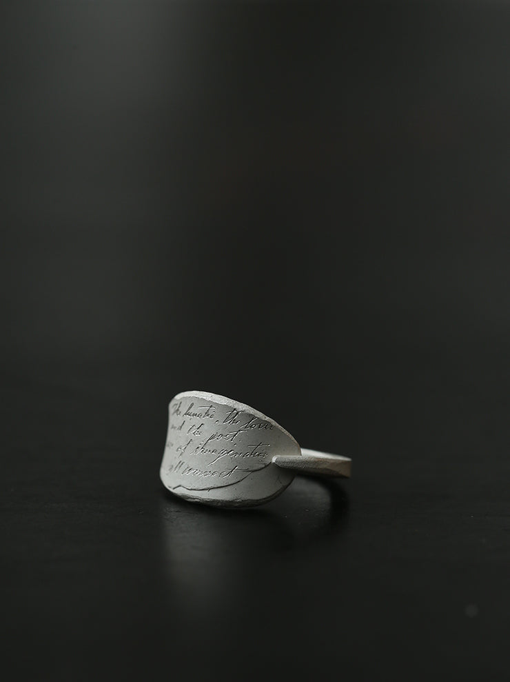 UMA WANG × DETAJ<br> LUNA SILVER RING / WHITE