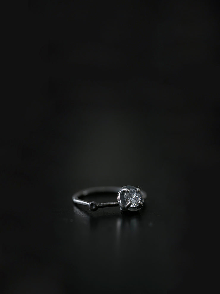 DETAJ <br>SEED SILVER RING WITH ZIRCONIA / RE-SEED-ANGE
