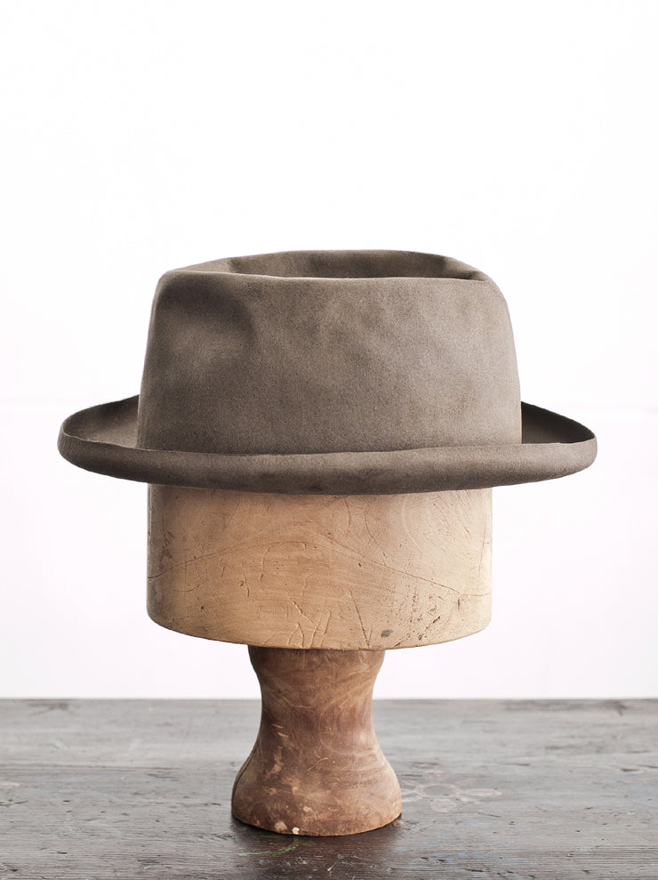 HORISAKI<br> BHHLF005EB Beaver Fur Felt Easy Barn Hat TAUPE