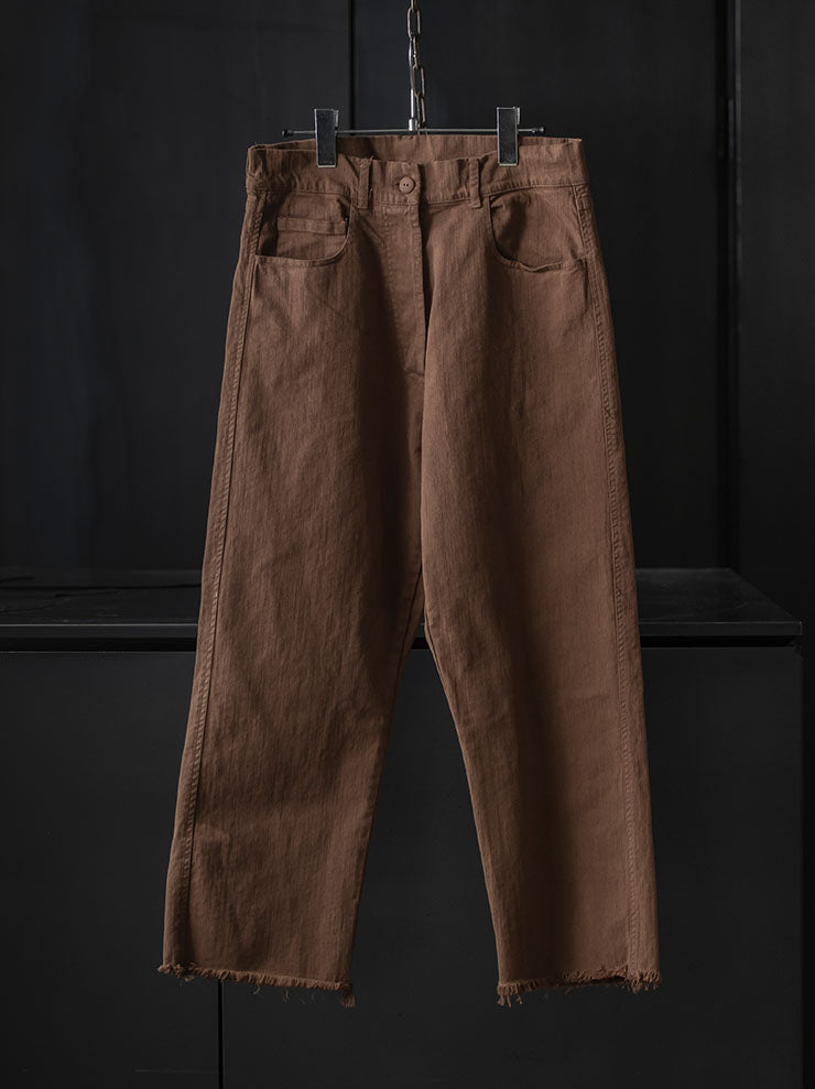s°n / serien°umerica<br> WOMENS Classic 5 pocket denim trousers / TABACCO