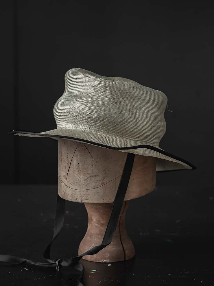 HORISAKI<br> SHVBK007 Antique Sisal Straw Hat IRON