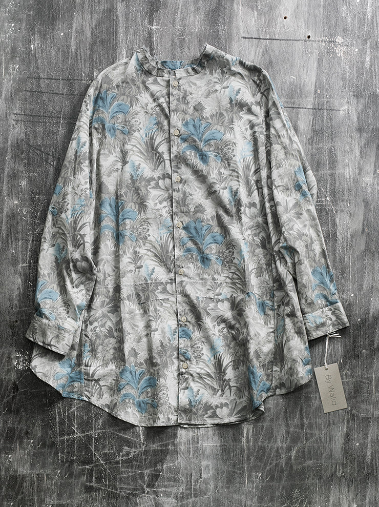 By Walid<br>メンズロロシャツ JUNGLE BLUE / printed cotton lawn