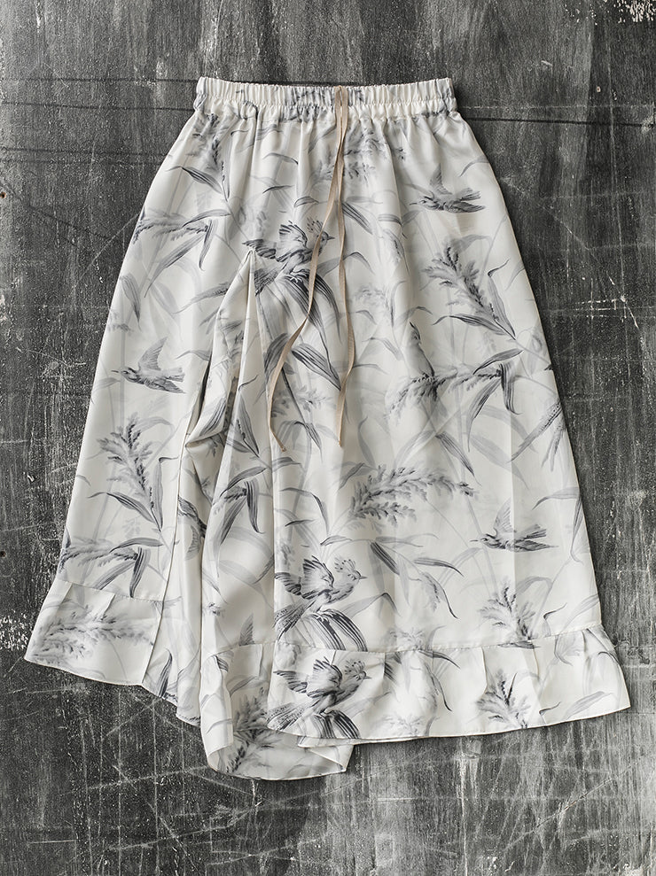 By Walid<br> Women's Prairie Skirt Pants PAPAGAYO GRAY