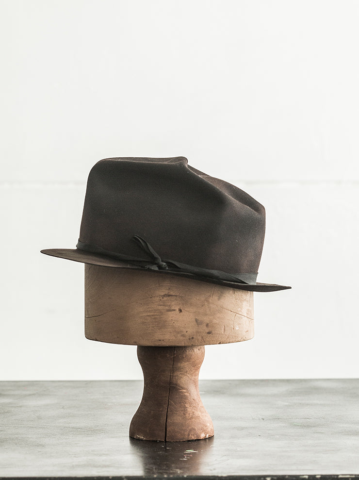 HORISAKI<br> BHDS004 Beaver Fur Felt Easy Barn Hat BLACK