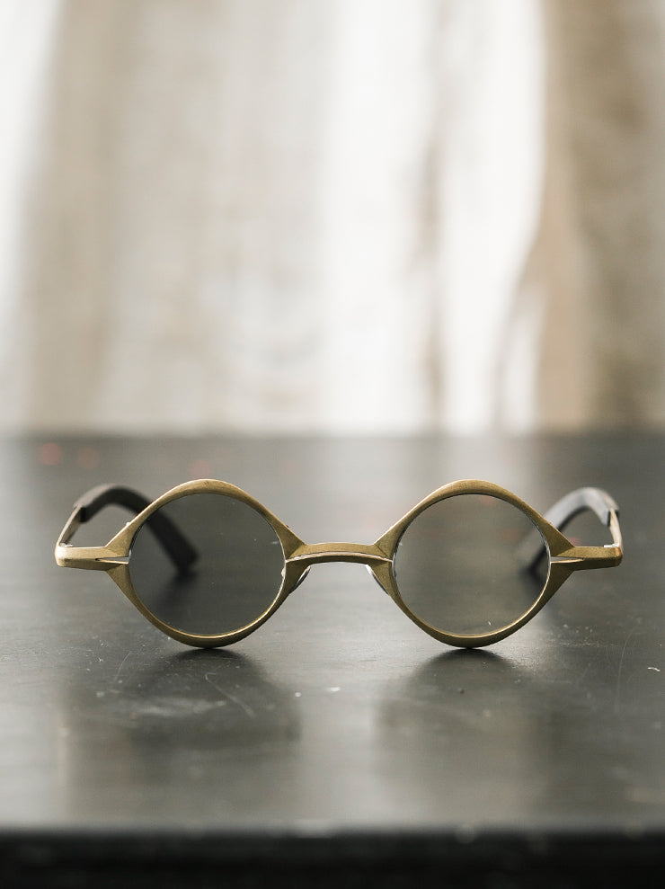RIGARDS×DETAJ<br> Copper x solid wood sunglasses GOLD PATINA / RG0825DT