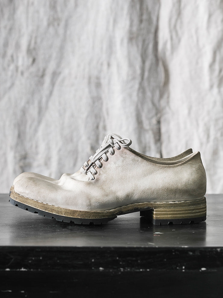 EMATYTE <br>MENS Buffalo Leather One Piece Lace Up Shoes ICE