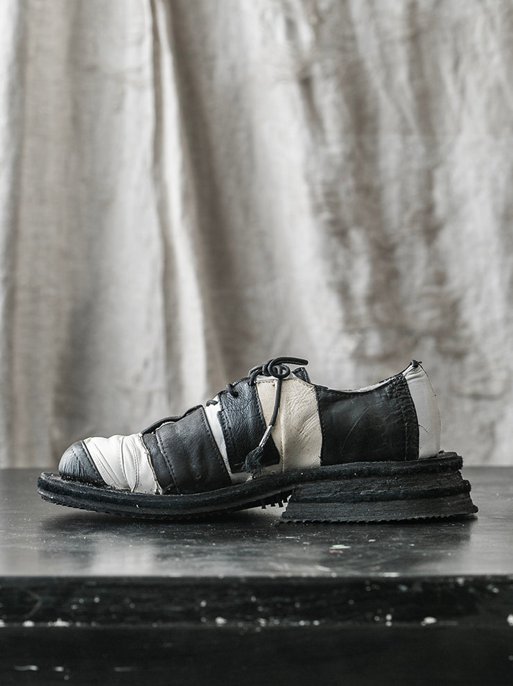MATTHIAS WINKLER<br> MENS Antique Leather Gloves & Vintage Biker Leather Pants Shoes STRIZZI / Black & White