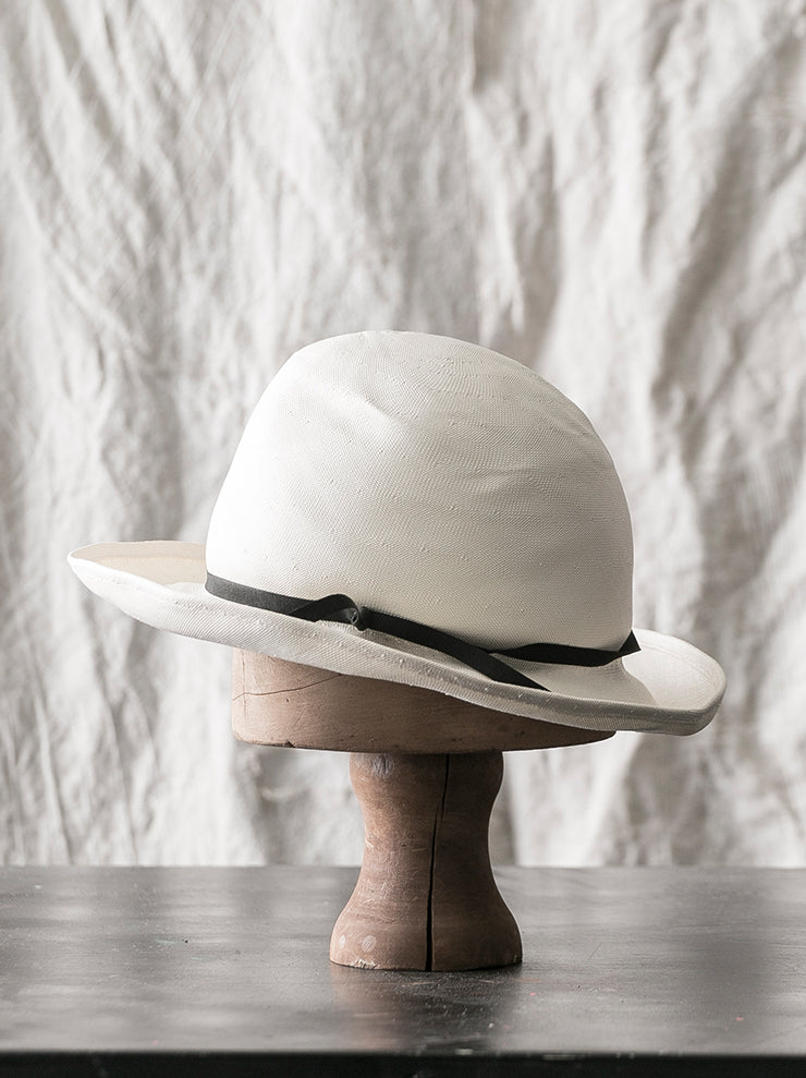 HORISAKI<br> SHEHK006 Japanese paper straw hat WHITE