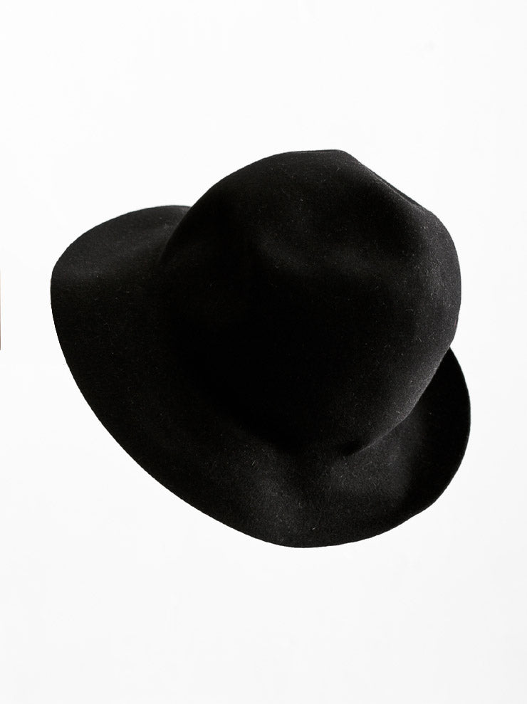 HORISAKI<br>プレーンラビットファーボーラーハット BLACK / GREY BAND