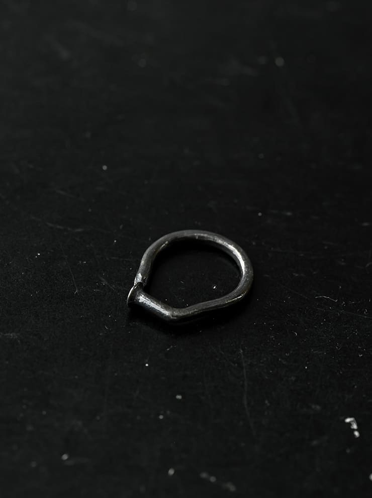 GUIDI<br> Silver spiral ring G-SPR3