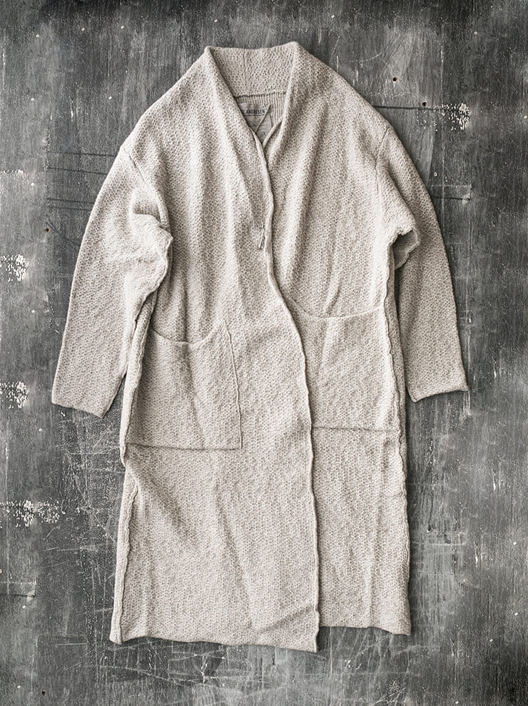 DANIEL ANDRESEN<br> IRIS long knit coat / ECRU