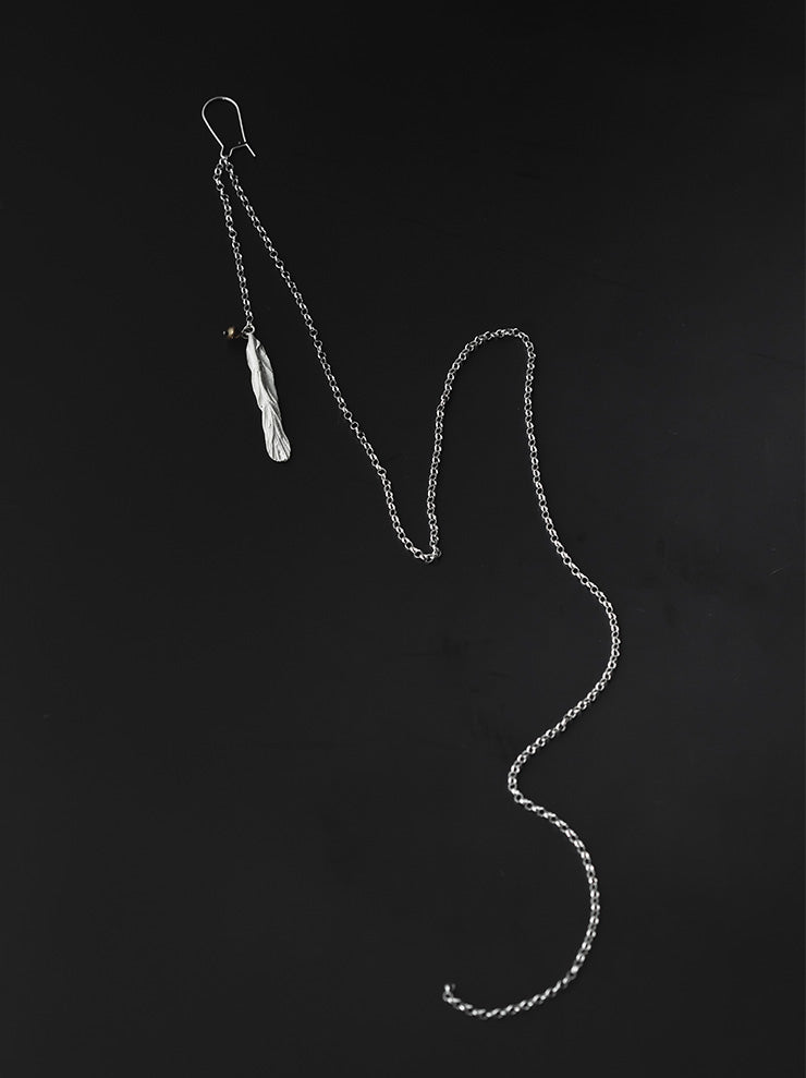 UMA WANG × DETAJ<br> HERB SILVER EARRINGS / ROSEMARY / WHITE