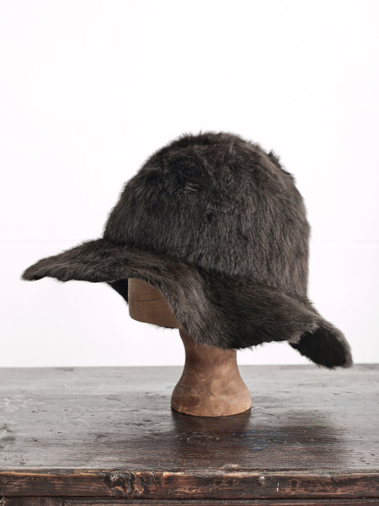 HORISAKI<br> RHOS008PLPP Vintage Rabbit Fur Felt Reversible Hat BROWN