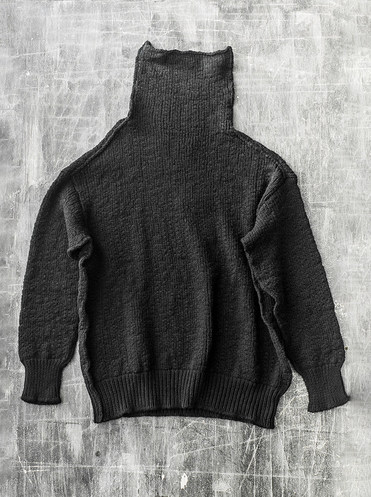 DANIEL ANDRESEN<br> Chunky turtle knit BLACK
