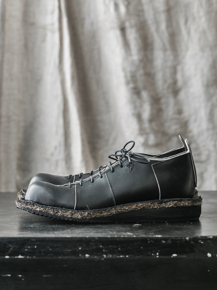 MATTHIAS WINKLER<br> MENS Dead Stock Cow Leather Shoes FLOSS / Black