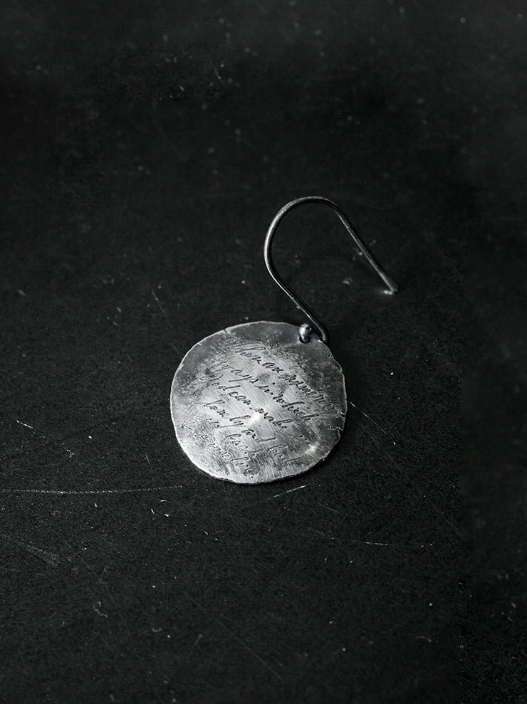 UMA WANG × DETAJ<br> LUNA SILVER EARRING / OXY-DYE