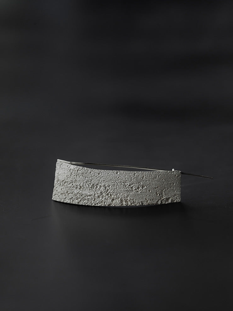 UMA WANG × DETAJ<br> CONCRETE SILVER EARRINGS / WHITE