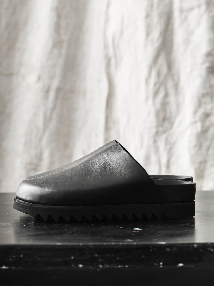 GUIDI<br> MENS leather sandals BRK05 MATTE BLACK / CALF FULL GRAIN