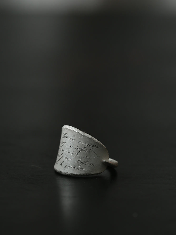 UMA WANG × DETAJ<br> LUNA SILVER RING / WHITE