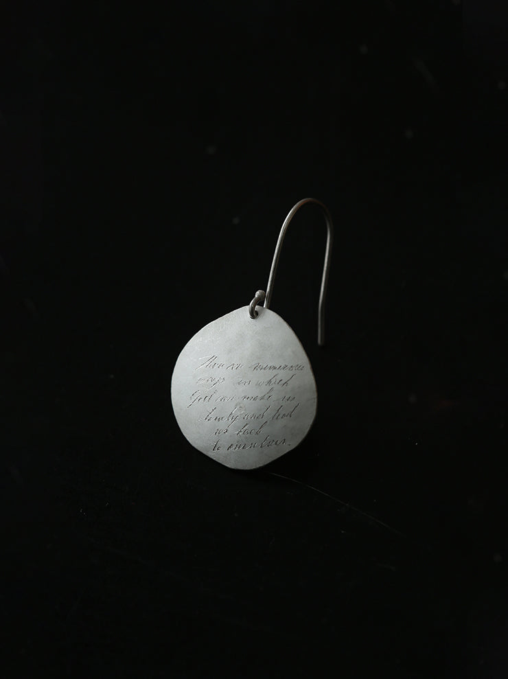 UMA WANG × DETAJ<br> LUNA SILVER EARRING / WHITE