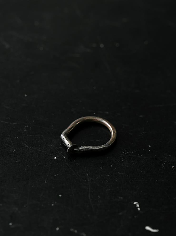GUIDI<br> Silver bronze spiral ring G-SPR3BR
