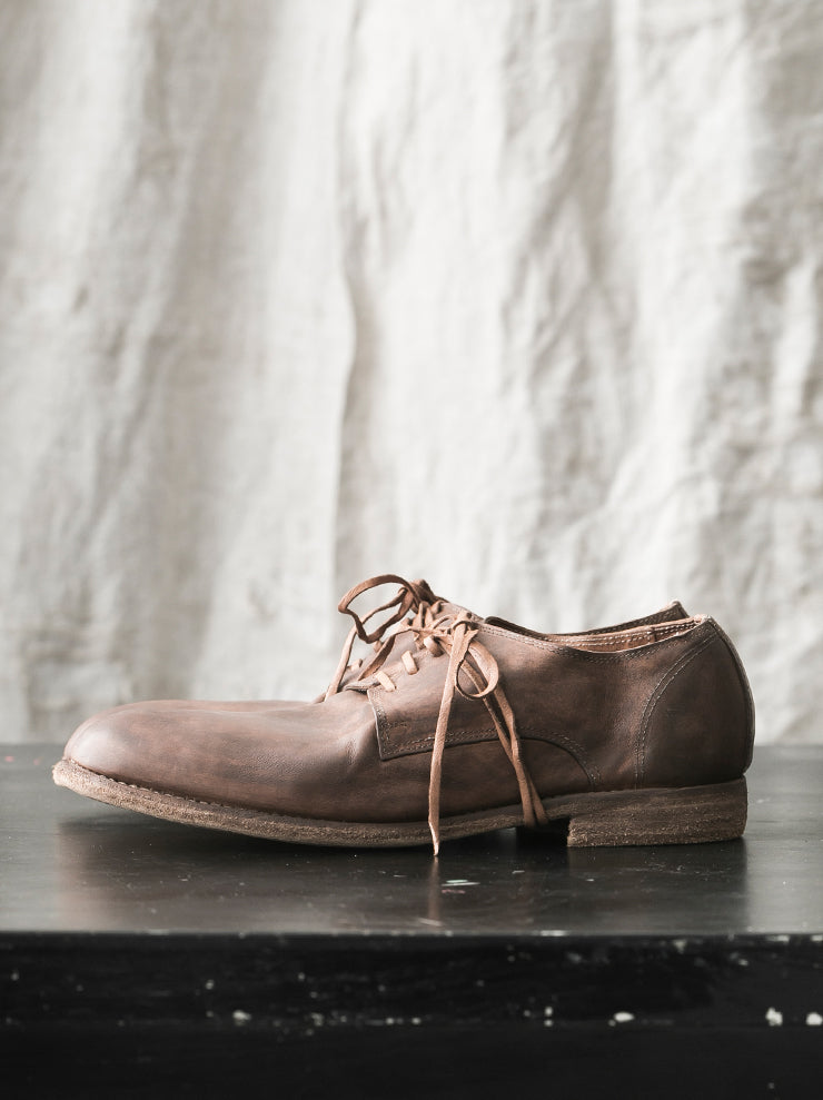 GUIDI, MENS Classic Derby Shoes 992MS WHEAT CV58T KANGAROO