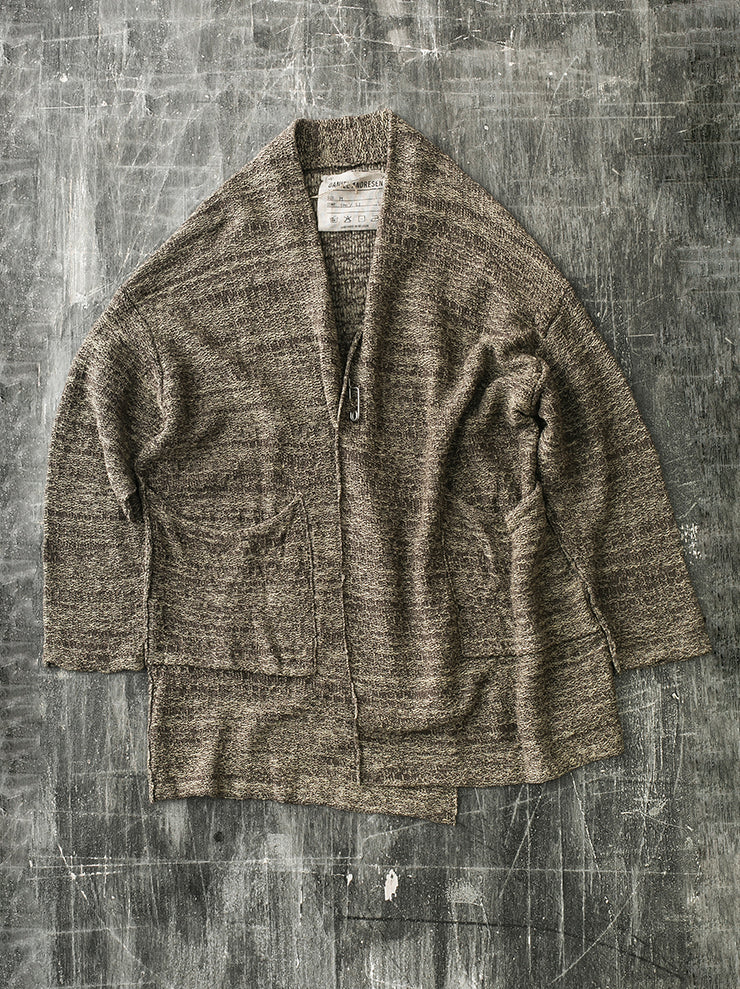 DANIEL ANDRESEN<br> APPLE linen knit cardigan NOUGAT×CORN
