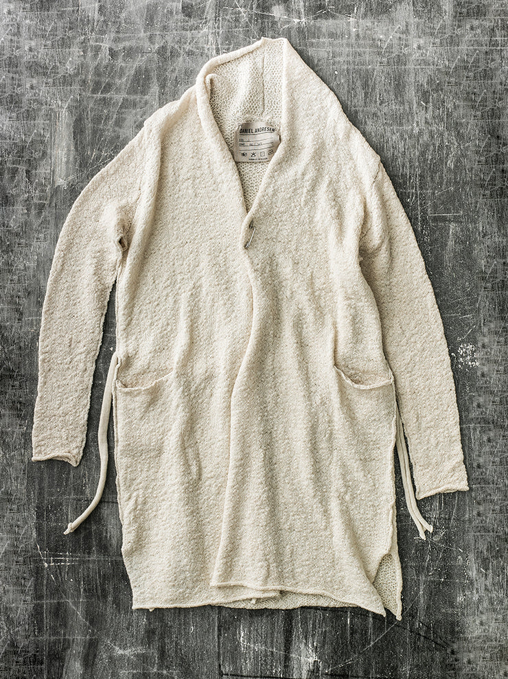 DANIEL ANDRESEN<br> belt cardigan BONE
