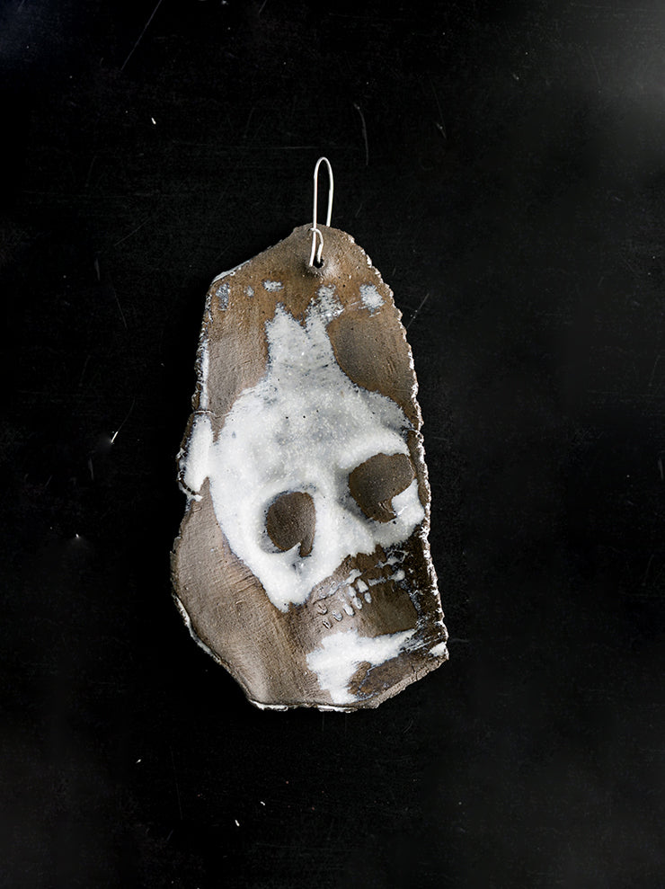 UMA WANG × DETAJ <br>TOUHEN POTTERY EARRINGS / BROWN