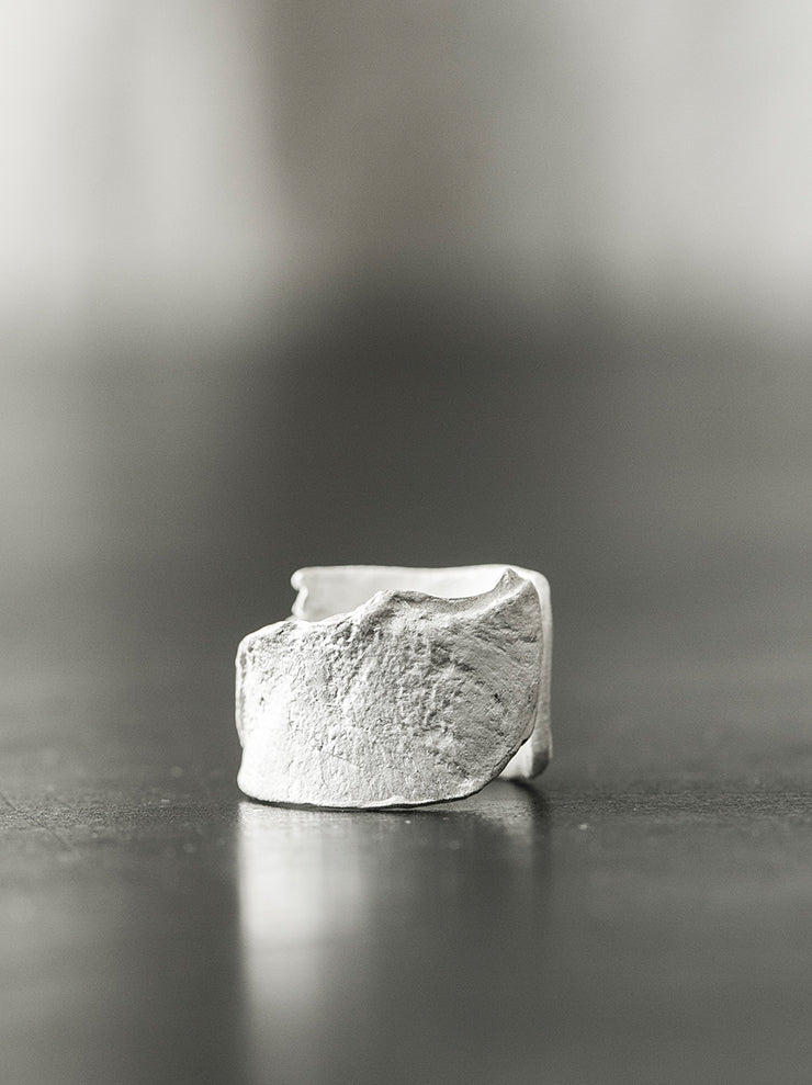 UMA WANG × DETAJ<br>TOUHEN SILVER RING / WHITE