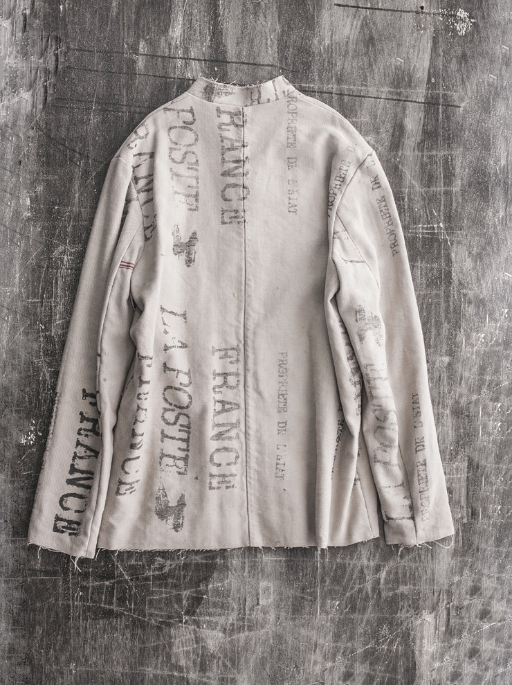 By Walid <br>Men's Albert jacket PRINT / military canvas cotton / SIZE L