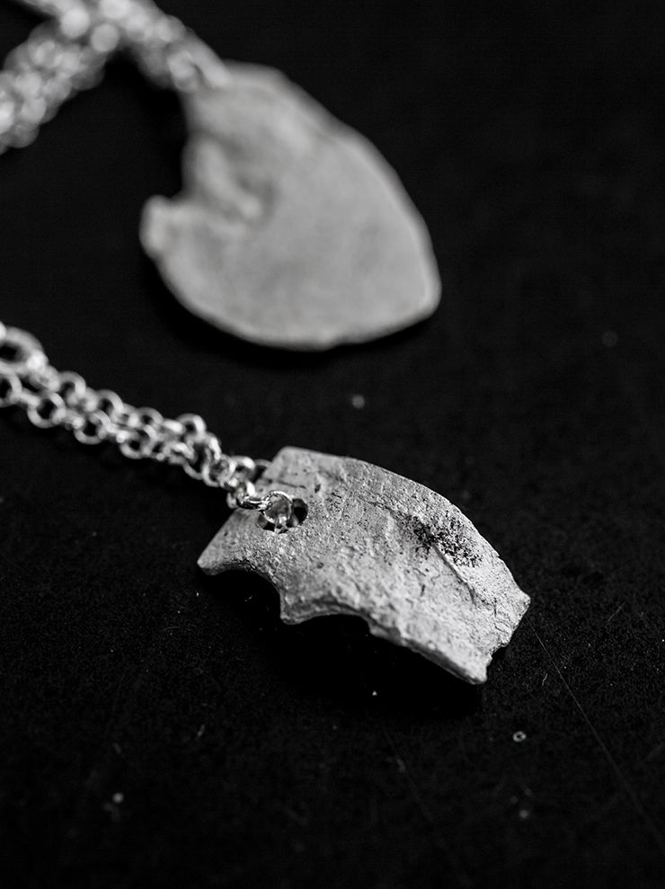 UMA WANG × DETAJ<br> TOUHEN SILVER NECKLACE / WHITE