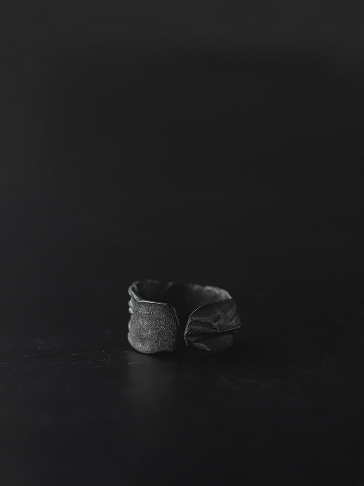 UMA WANG × DETAJ<br> HERB SILVER RING / ROSEMARY / BLACK