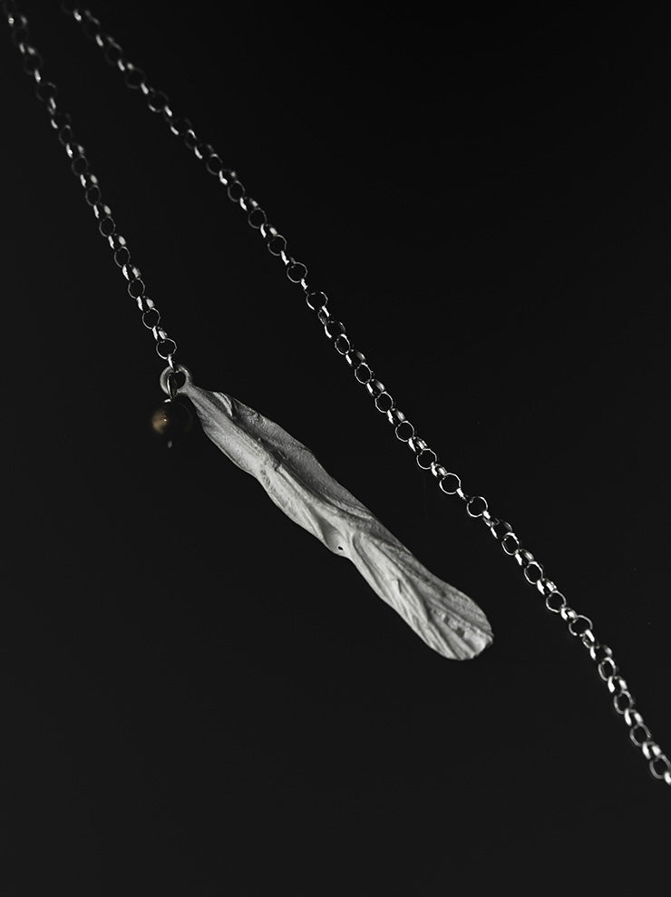 UMA WANG × DETAJ<br> HERB SILVER EARRINGS / ROSEMARY / WHITE