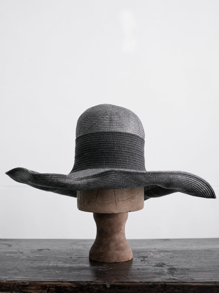 HORISAKI<br> SHVBK015 Sisal Straw Expandable Hat GRAY / ONE SIZE